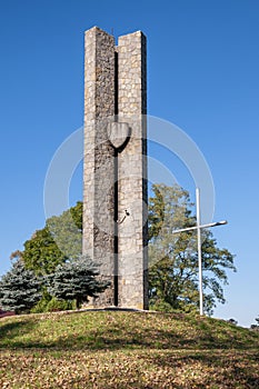 Monument commemorating the battle of Plowce in 1331. Plowce photo