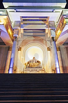 Monument, depicting a seated Genghis Khan photo