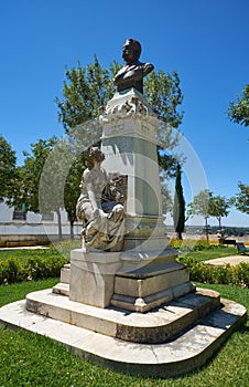 The monument of Dr. Barahona in the Garden of Diana. Evora. Portugal
