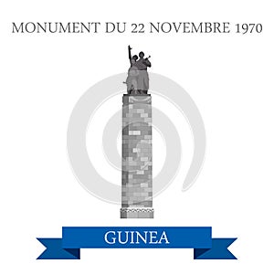 Monument Du 22 Novembre 1970 Conakry in Guinea fla