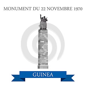 Monument Du 22 Novembre 1970 Conakry in Guinea fla photo