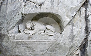 The monument of the dying Lion of Lucerne