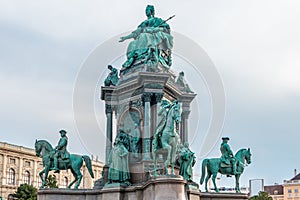 The monument of Empress Maria Theresa of Habsburg in Vienna, Austria photo