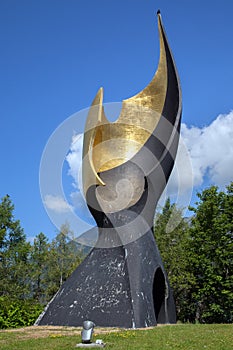 The monument at entrance to The Mont Blanc Tunnel