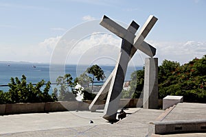 Monument of the fallen cross in salvador