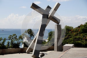 Monument of the fallen cross in salvador