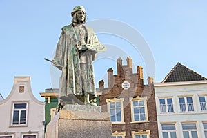 Monument of famous painter H. Bosch in s-Hertogenbosch.