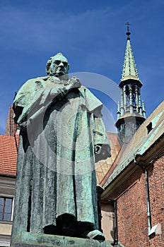 Monument of famous scientist and professor Jozef Dietl,Krakow