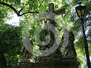 Monument in front of the castle in Bamberg