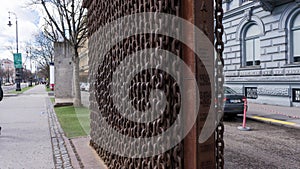 Monument in front of the house of terror