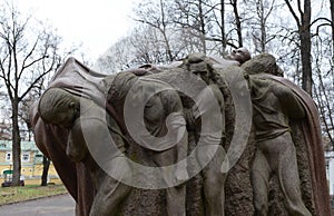 Monument the Funeral of the leader. Sculptor Sergey Merkurov in Leninskiye Gorki