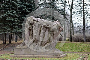 Monument the Funeral of the leader. Sculptor Sergey Merkurov in Leninskiye Gorki.