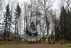 Monument the Funeral of the leader. Sculptor Sergey Merkurov in Leninskiye Gorki.