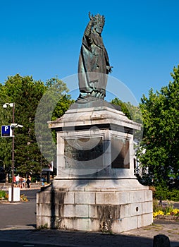 Monument of Gerbert of Aurillac, pope Sylvester II in Aurillac town