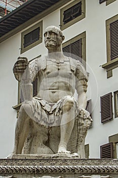 Monument of Giovanni delle Bande Nere in Florence photo