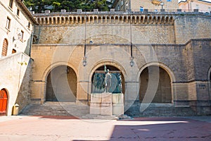 Monument Girolamo Gozi and defenders of freedom 1739-1740 in San Marino