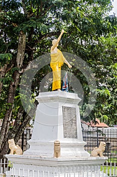 Monument of Hikkaduwe Sri Sumangala Thero, Sri Lankan Buddhist monk, in Kand