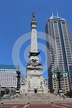 Soldiers` and Sailors` Monument in Indianapolis, Indiana, USA.