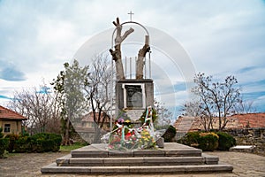 Monument in the house where the bulgarian national hero Vasil Levski was  captured by turkish army