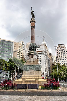 Monument of Immortal Glory to the Founders of Sao Paulo at Pateo do Collegio in Sao Paulo, Brazil photo