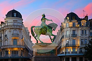 Monument of Jeanne d Arc in Orleans, France