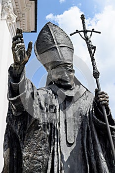 Monument of John Paul the Second Pope Karol Wojtyla