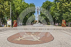 Monument of King Sigismund II Augustus in central Augustow photo