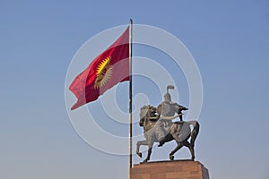 The monument for kyrgyz epos hero Manas. Bishkek, Kyrgyzstan