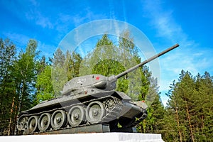 Monument of legendary tank of victory