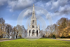 The monument Leopold I in Laeken park photo