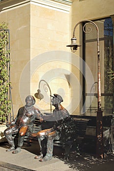 The monument near the Marionette Theater in Tbilisi, Georgia