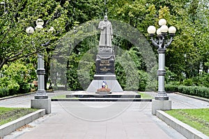 Monument in Mariinsky Park in Kiev