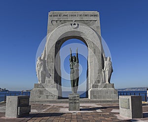 Monument in Marseille to victims of the war in Africa