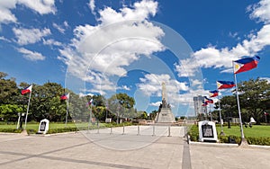 Monument in memory of Jose Rizal, national hero in Luneta park