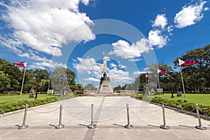 Monument in memory of Jose Rizal, national hero in Luneta park