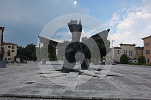 Monument in the memory of shoah victims in Verona, Italy