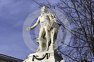 Monument in memory of Wolfang Amadeus Mozart in Burggarten, Vienna