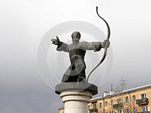 Monument Mergen - archer. Ulan-Ude. Buryatia.