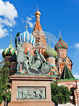 Monument of Minin and Pozharsky in Moscow, Russia