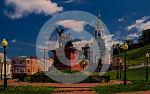 Monument of the Minin and Pozharsky in Nizhni Novgorod, Russia