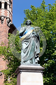Monument of Nicolaus Copernicus in Torun, Poland
