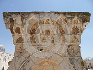 Monument in the old center of Jerusalem. Israel.