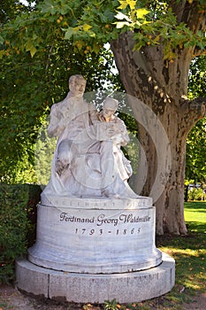 Monument of painter Ferdinand Georg Waldmuller, Rathauspark, Vienna