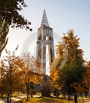 The monument in the park