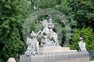 Monument in park Lazienkowski in Warsaw, Poland