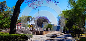 Monument for the peace in Tlatelolco Mexico