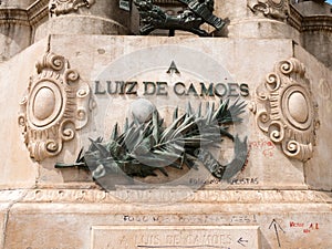 The monument of the poet Luis de Camoes photo