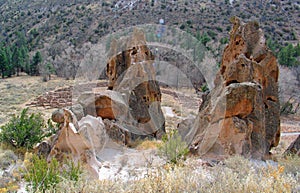 Ancient Ruins at Bandelier National Monument photo