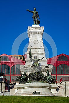 Monument of Prince Henry the Navigator and former Ferreira Borges Market, Porto photo