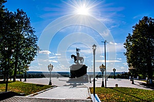 The monument  Prince Vladimir and the Saint Fyodor, Vladimir city, Russia